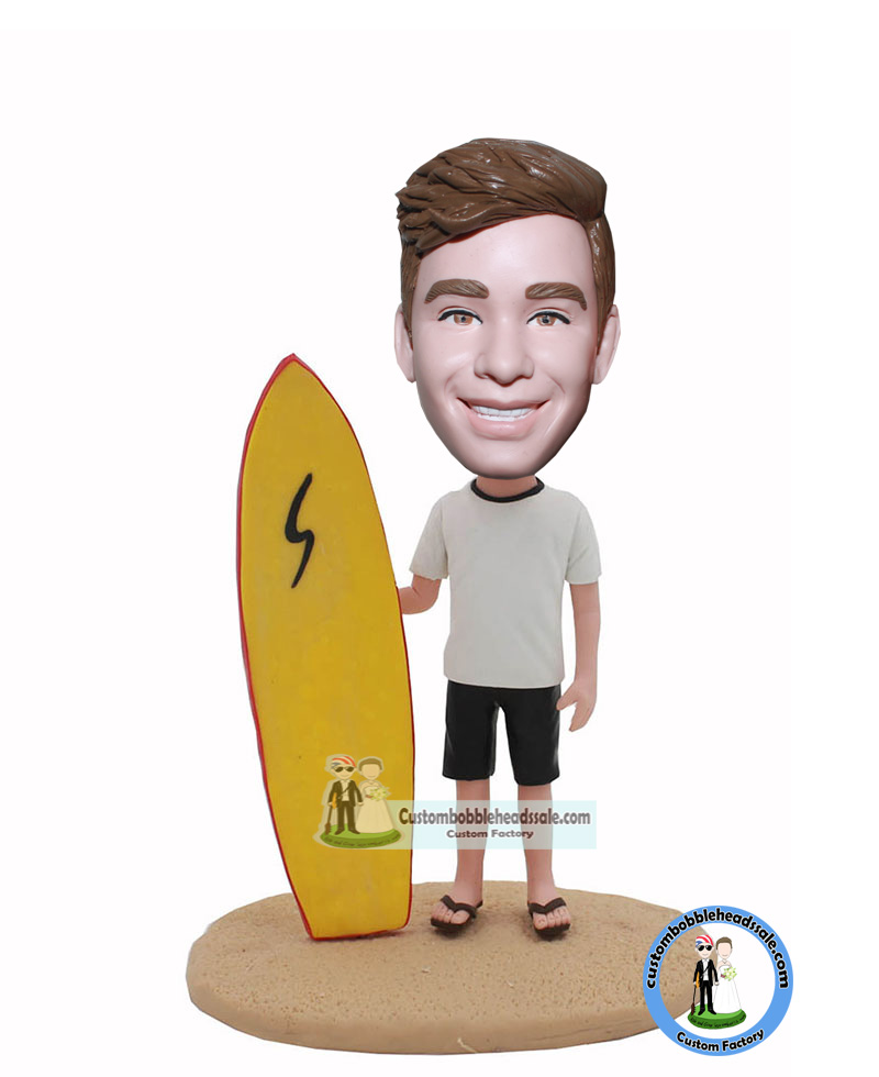 Customized Surfboard Bobblehead From Photo